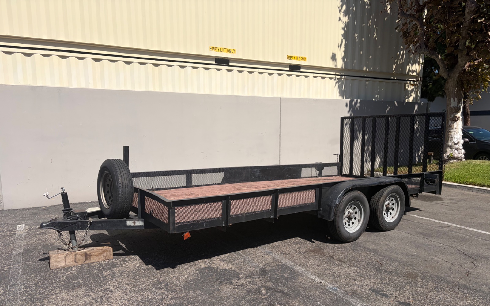 16ft utility trailer with fold down rear gate rental in Anaheim, CA